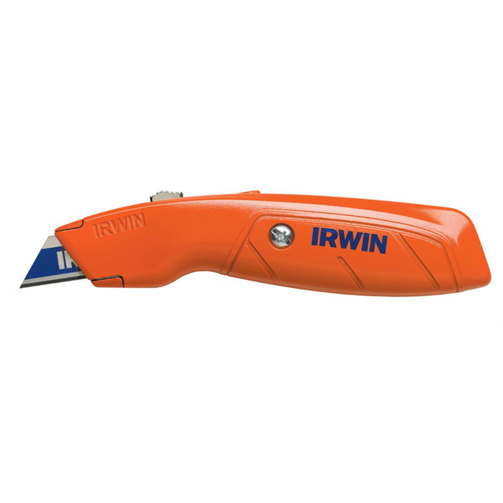 Irwin Standard Retractable Utility Knife — Hi-Visibility, 3-Position Slide, Includes 3 Bi-Metal Blades, Model# IRW2082300
